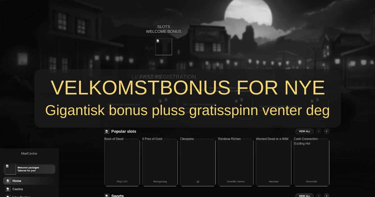 Mad Casino - Spill på offisiell norsk side